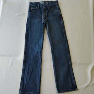 Wrangler Jeans Youth Blue Retro Relaxed Straight Denim Pants Western Kids sz 14